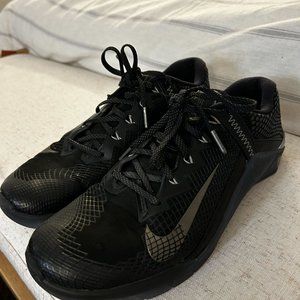 2020 Men's Nike Metcon 6 AMP Black Metallic Pewter Size 10.5